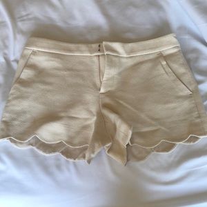 Club Monaco scallop hem shorts